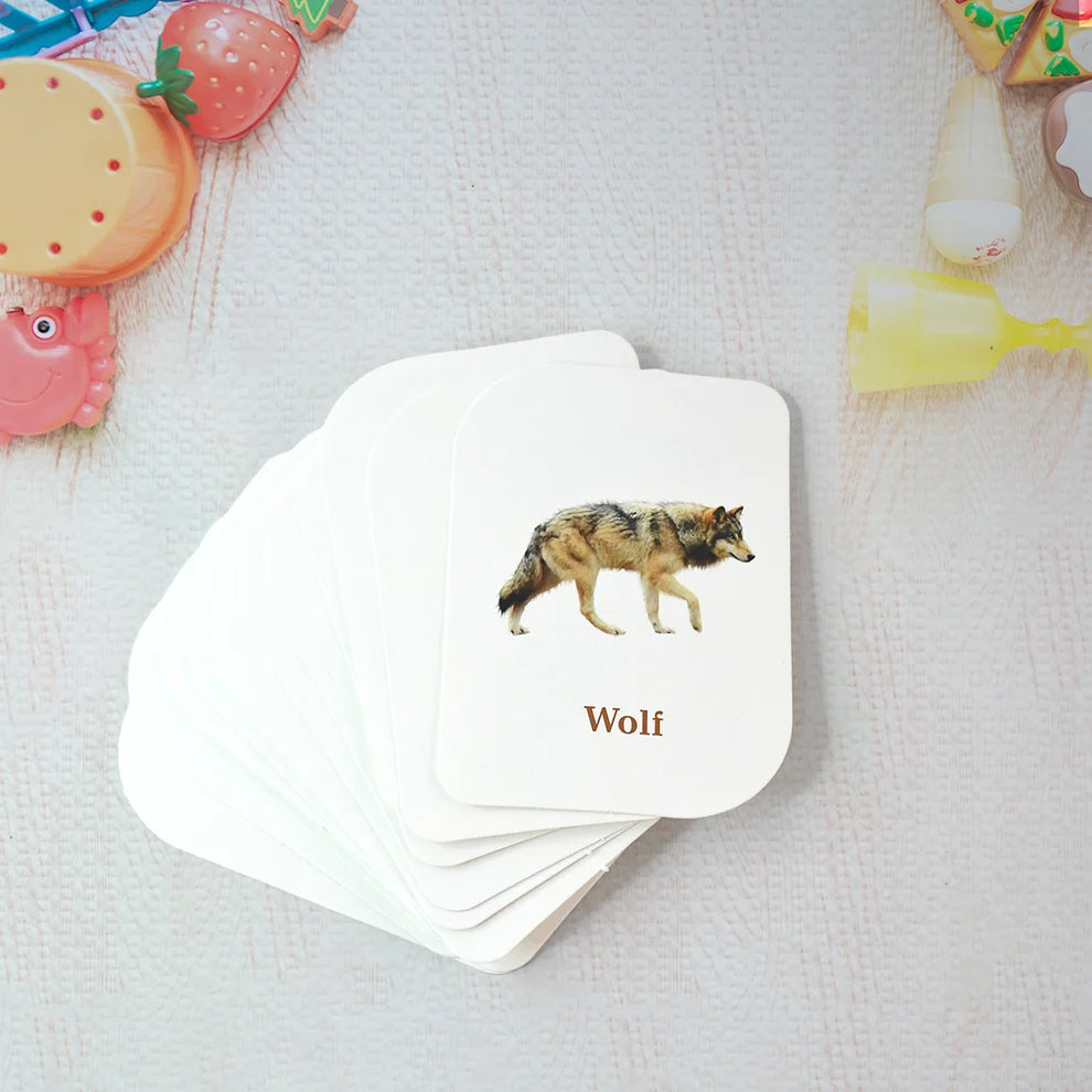 Animal Flash Cards for Kids – 32 Durable Laminated Educational Cards