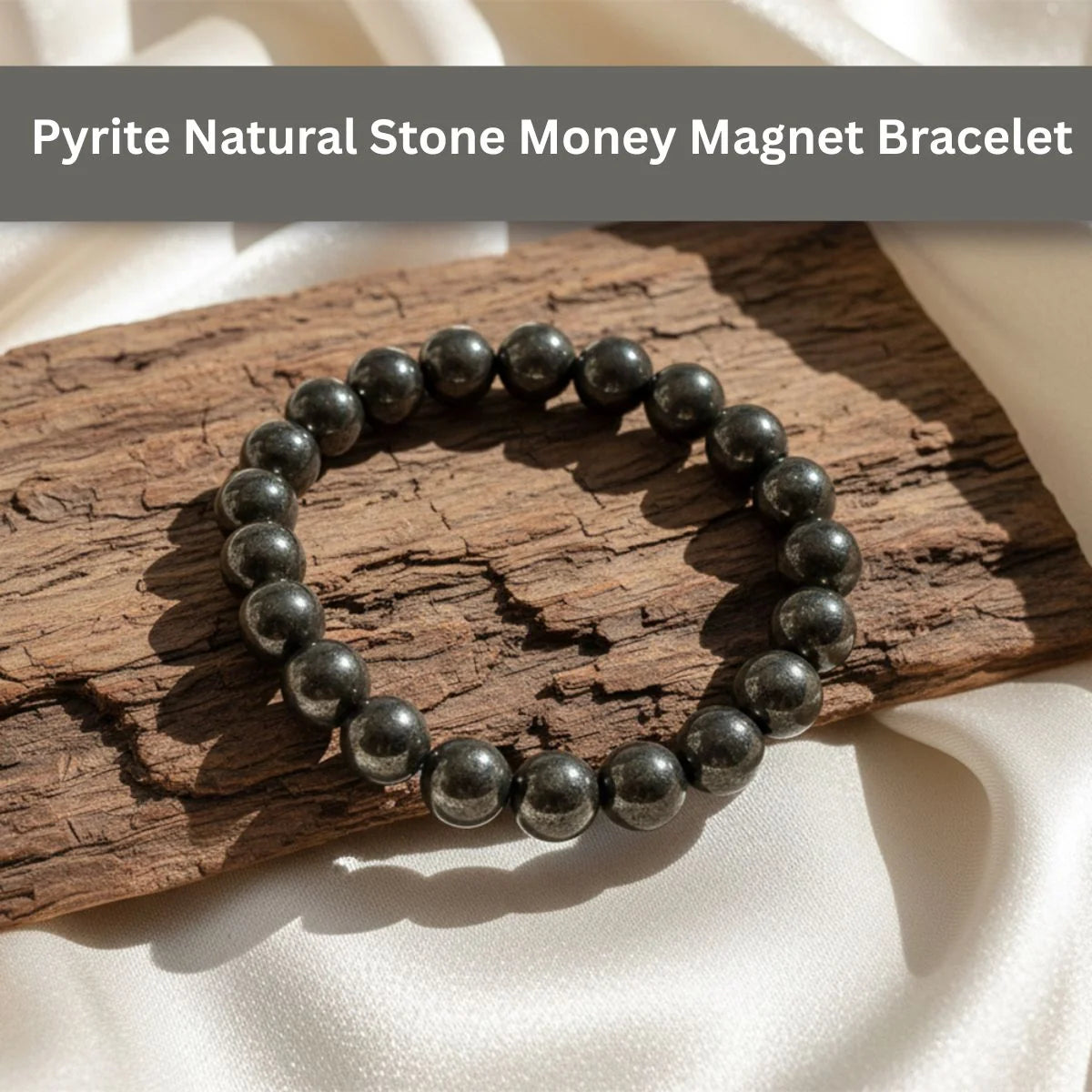 Pyrite Natural Stone Money Magnet Bracelet