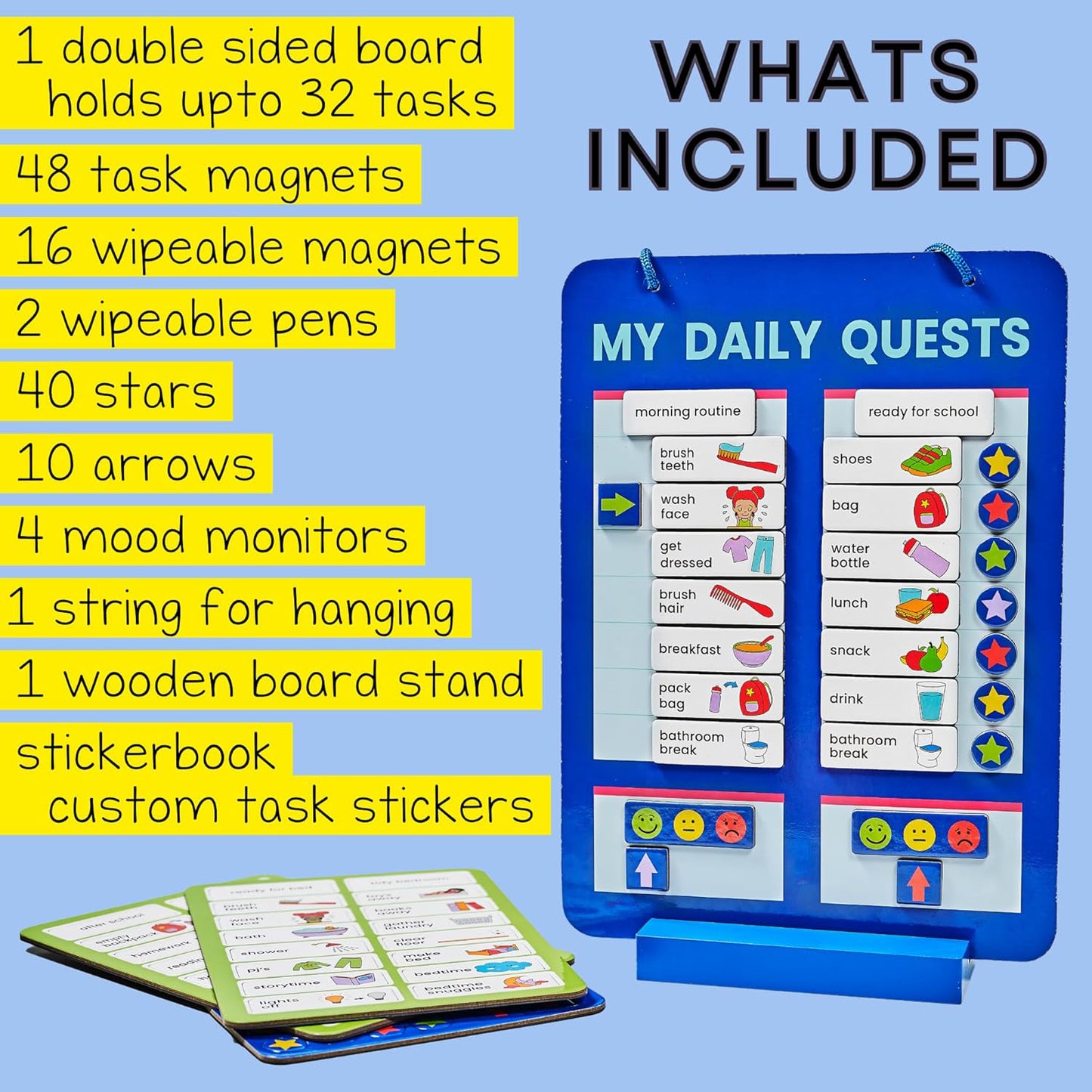 Magnetic Routine Board for Kids – Fun Daily Habit & Activity Tracker
