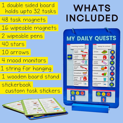 Magnetic Routine Board for Kids – Fun Daily Habit & Activity Tracker
