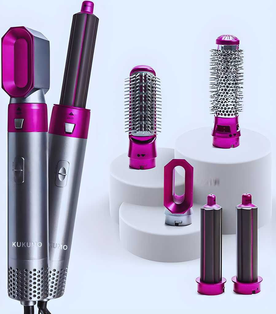 Kukuno 5-in-1 Hair Styling Tool – Dryer, Curler & Volumizer - Femme Bazaar