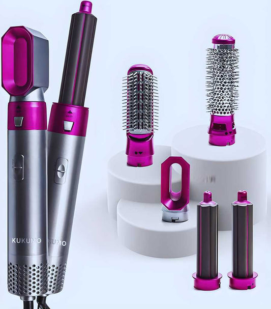 Kukuno 5-in-1 Hair Styling Tool – Dryer, Curler & Volumizer - Femme Bazaar