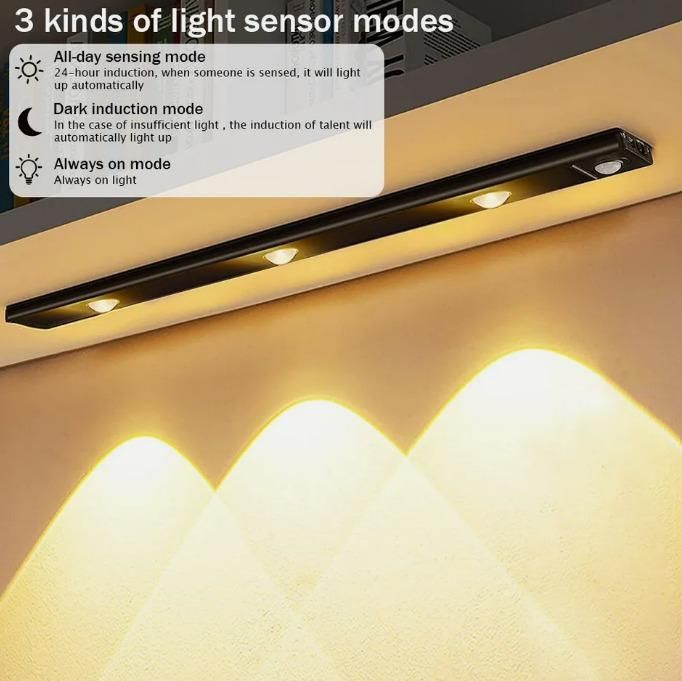 LED Motion Sensor Cabinet Light – USB Rechargeable, Wireless, Dimmable & Smart Stick-On Light - Femme Bazaar