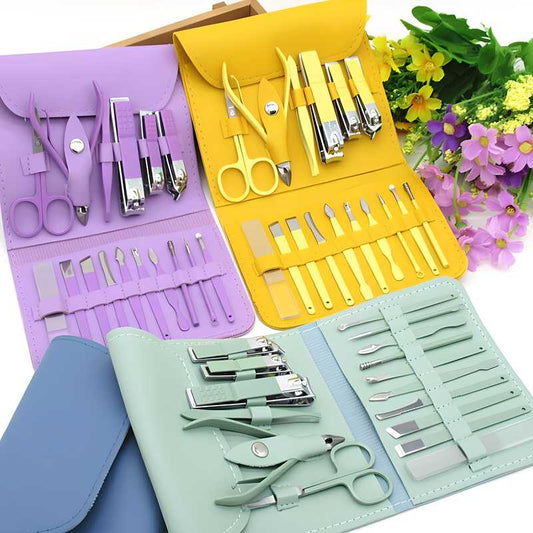 12-in-1 Manicure & Pedicure Kit for Women – Nail Care Set with Travel Case - Femme Bazaar