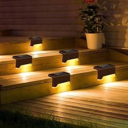 Solar Deck Lights (Pack of 4) – Weatherproof LED Lights for Outdoor Stairs, Patio & Garden - Femme Bazaar