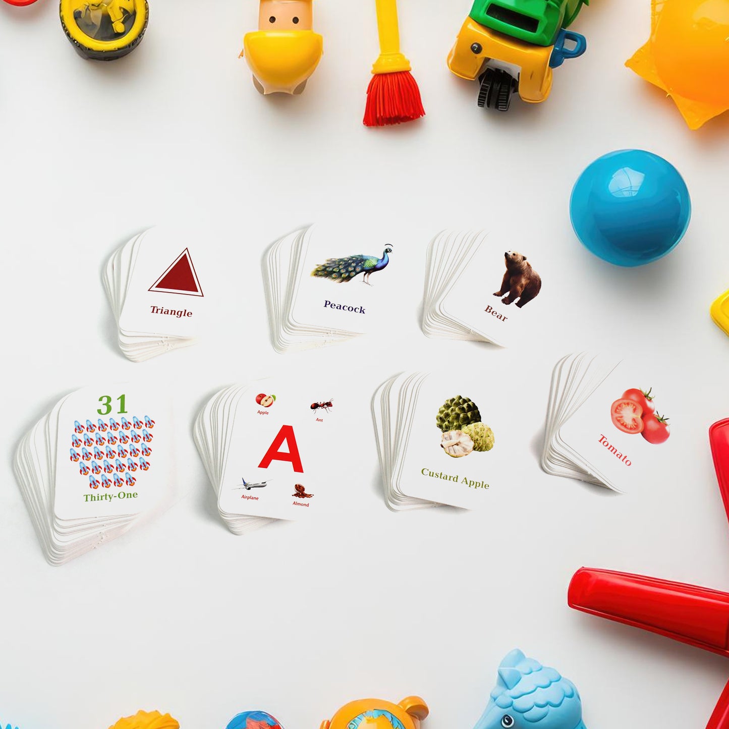 Early Learner Flashcard Set – 224 Durable Educational Learning Cards