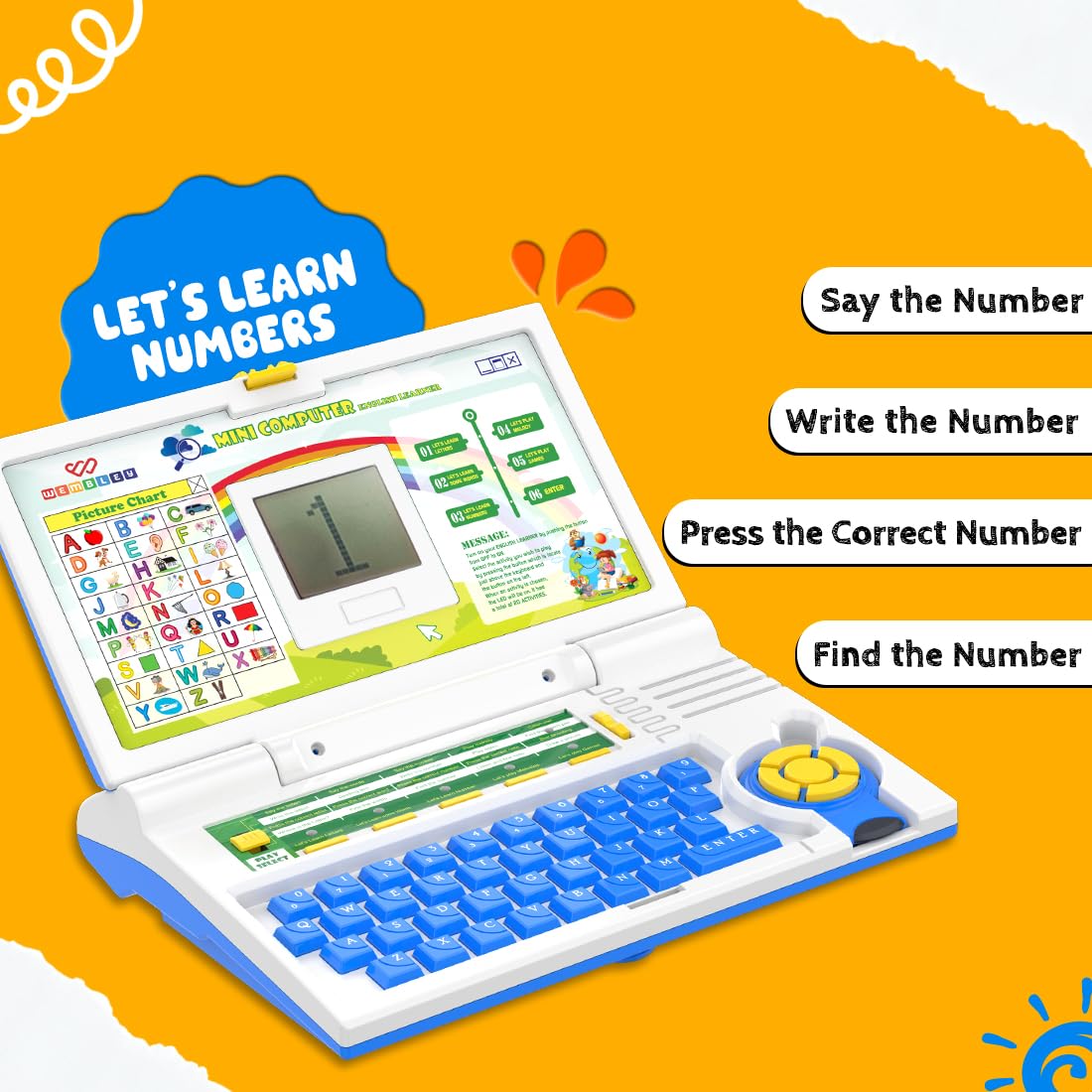 English Learning Laptop Toy – Interactive Educational Activities