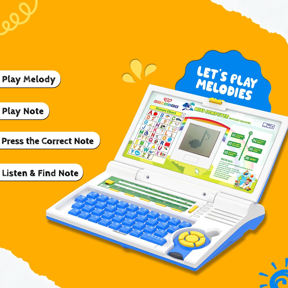 English Learning Laptop Toy – Interactive Educational Activities
