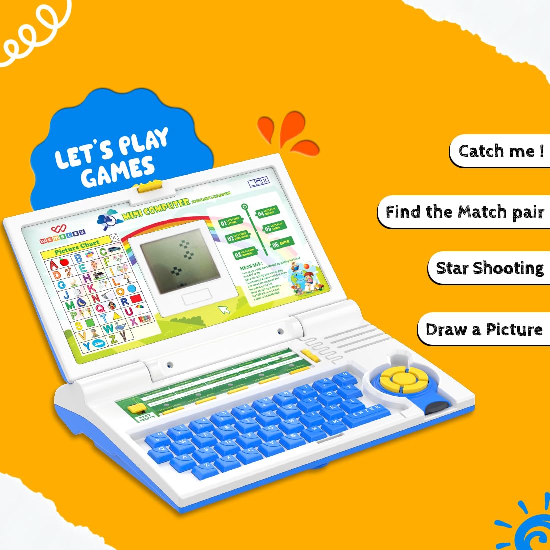 English Learning Laptop Toy – Interactive Educational Activities