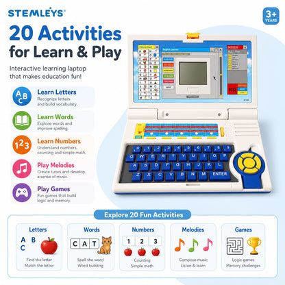 English Learning Laptop Toy – Interactive Educational Activities