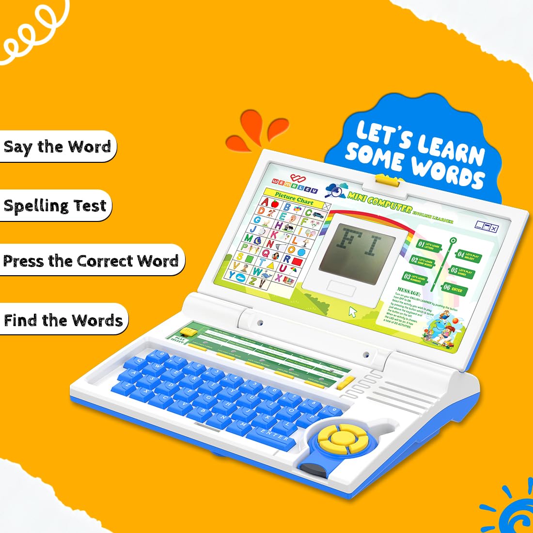 English Learning Laptop Toy – Interactive Educational Activities