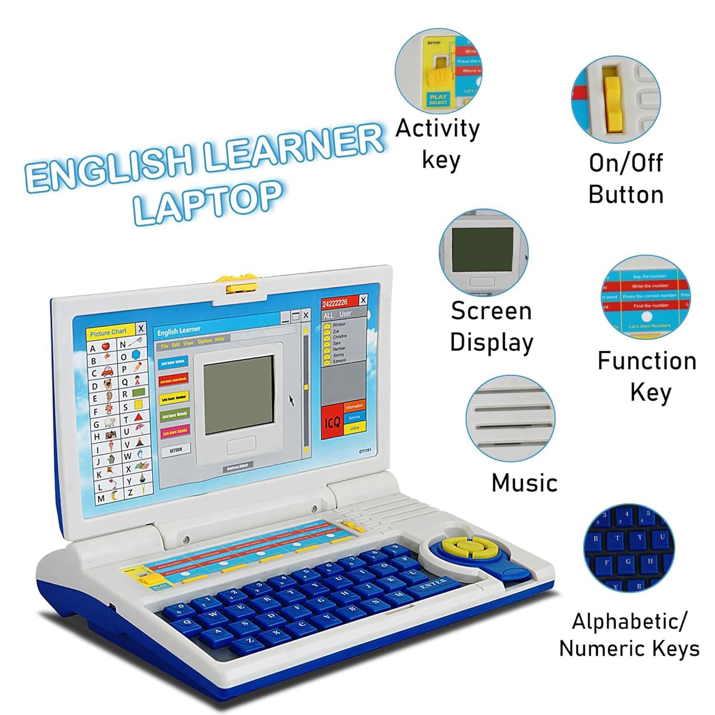 English Learner Laptop Toy â 20 Interactive Learning Activities