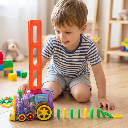 Domino Laying Train Toy with Lights & Music