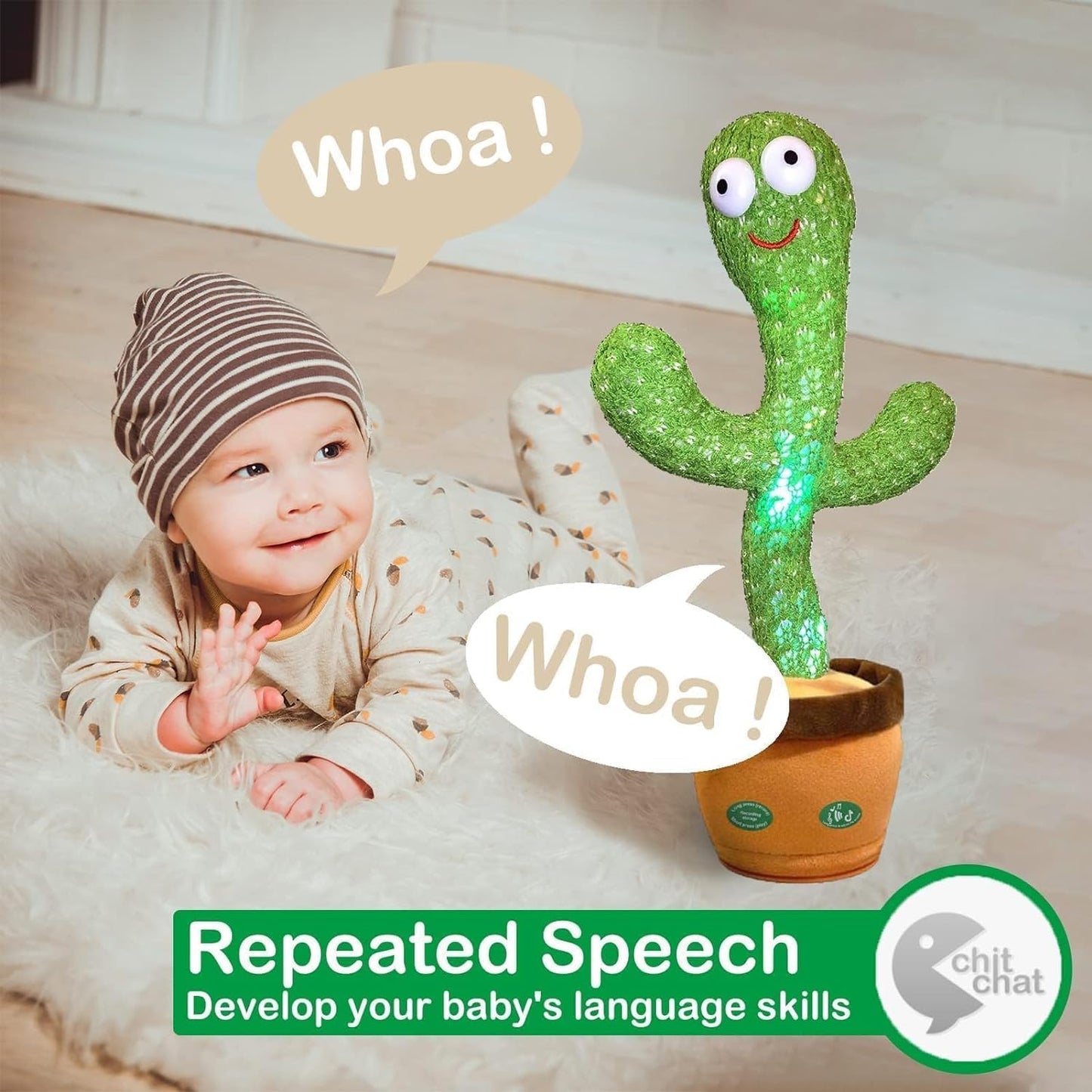 Dancing Cactus Toy – Talking, Singing & Interactive Plush