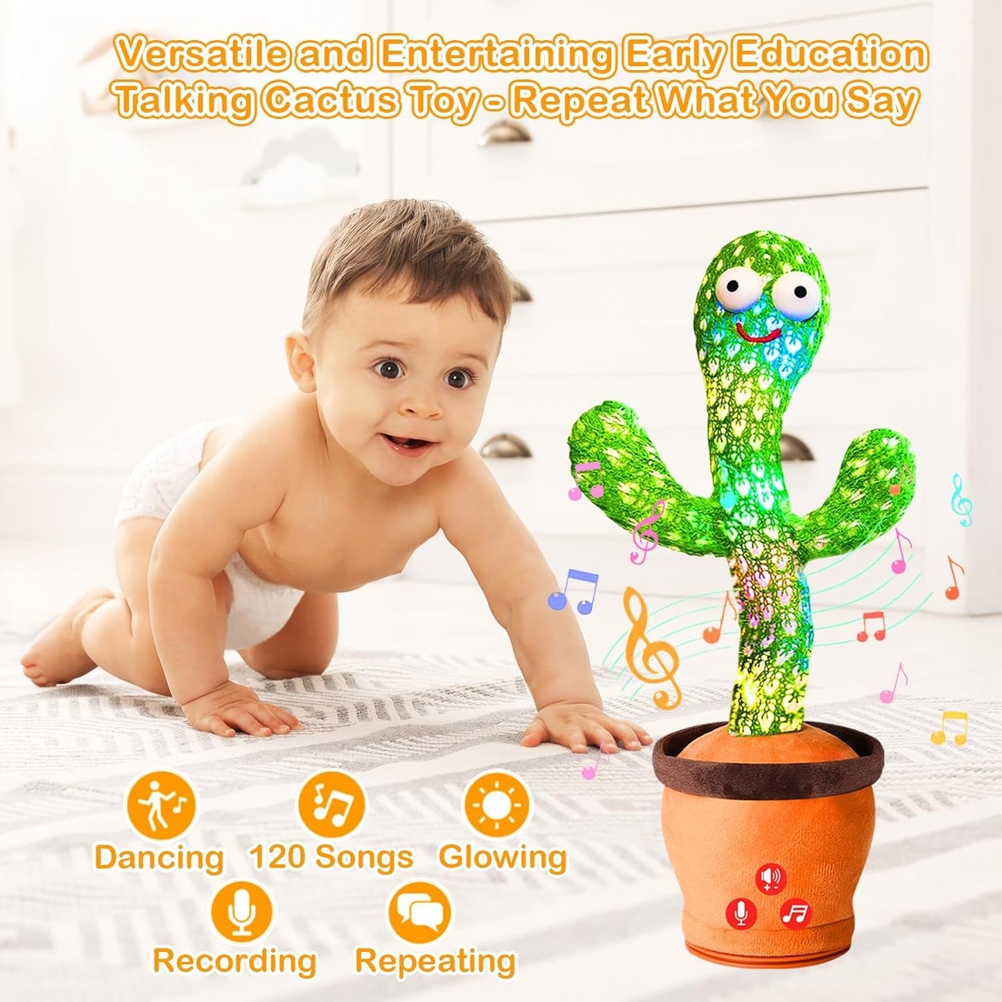 Dancing Cactus Toy – Talking, Singing & Interactive Plush