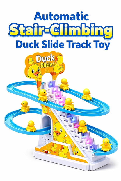 Duck Climbing Stairs Toy – Interactive Music & Light Playset