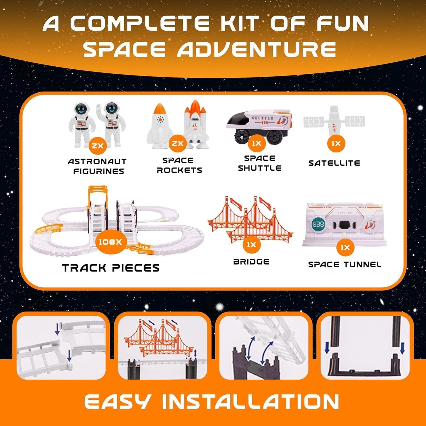 Space Race Track Set – Kids’ Cosmic Adventure Toy