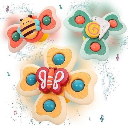 Baby Spinner Toy Set – Sensory Suction Toys for Motor Skills