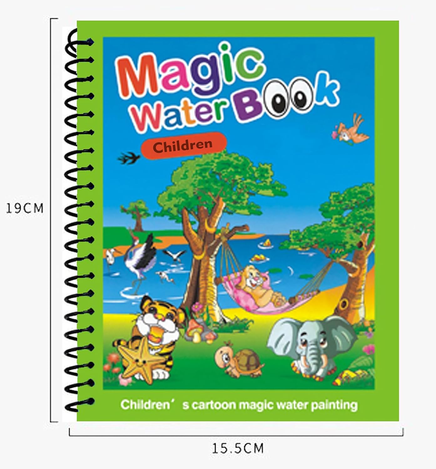 Magic Water Coloring Book – Reusable Aqua Painting Book with Water Pen