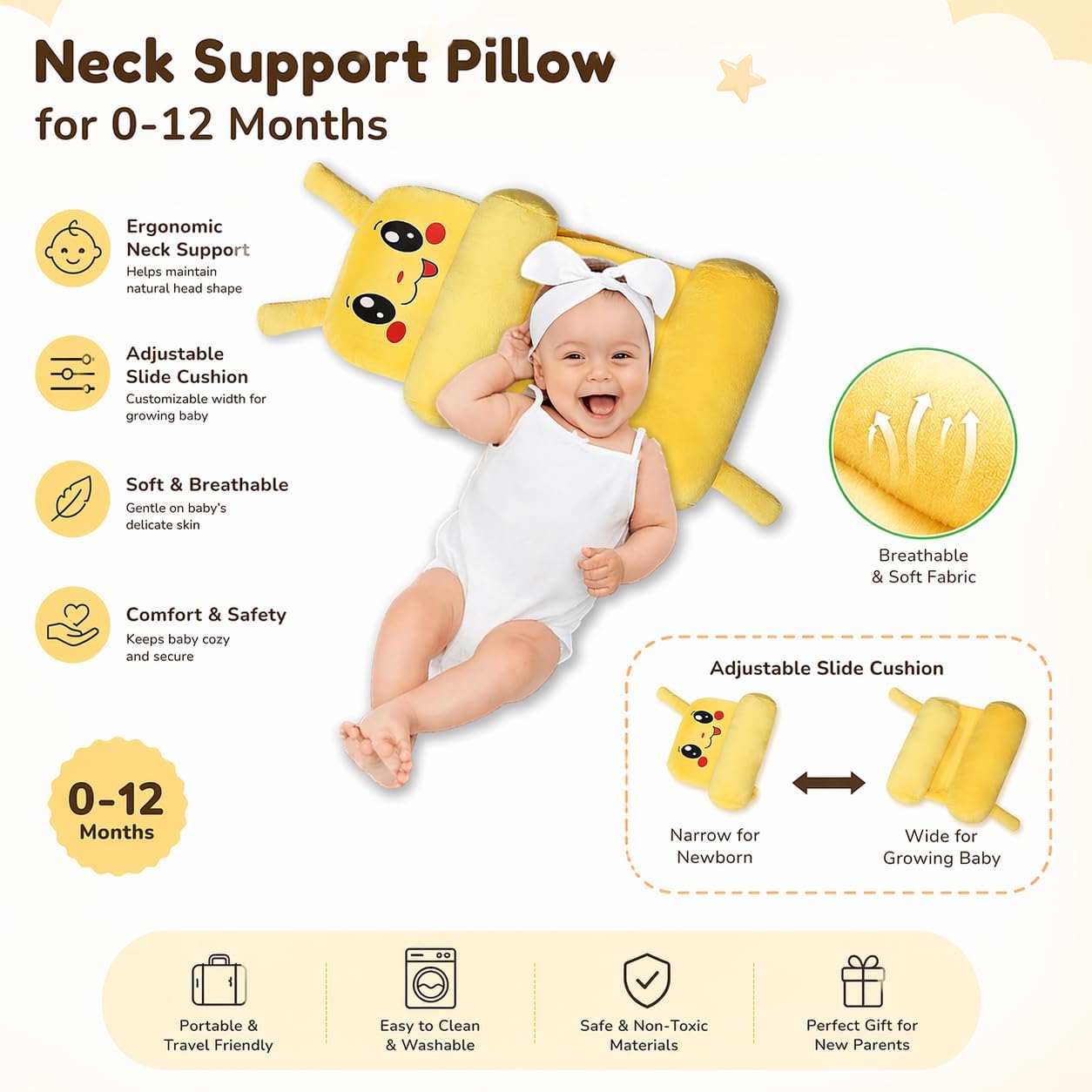 Baby Sliding Pillow
